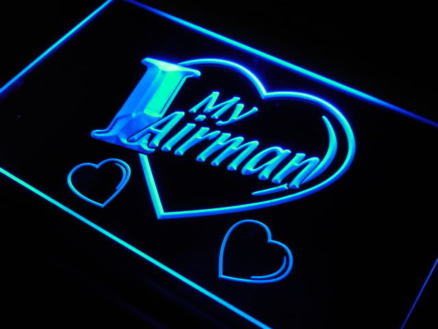 I Love My Airman Force Military Neon Light Sign